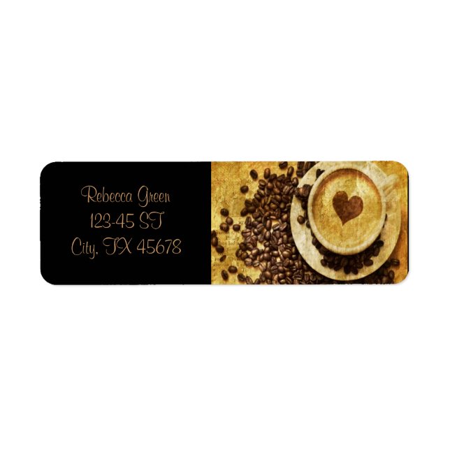 Chic Java cappuccino Coffee Beans Coffee Lover Label (Front)