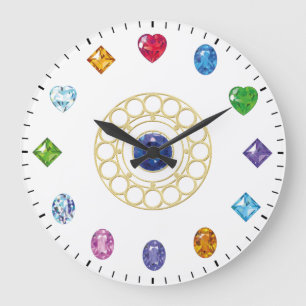 Chic Jewels and Gems Themed Large Clock