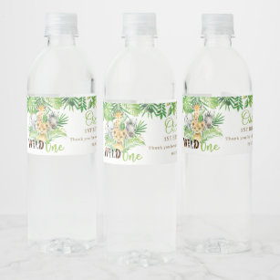 1st Birthday Water Bottle Labels | Zazzle
