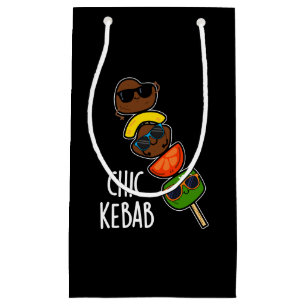 Chic Kebab Funny Shish Kebab Pun Dark BG Small Gift Bag
