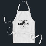 Chic King of the Kitchen Crown Foodie Dad For Men Adult Apron<br><div class="desc">Modern Trendy King of the Kitchen Crown Foodie Dad For Men Adult Apron</div>