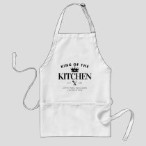 Chic King of the Kitchen Crown Foodie Dad For Men Adult Apron