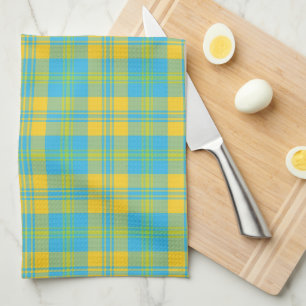 Chic Kitchen Towel: Blue, Yellow, Green Plaid Towel