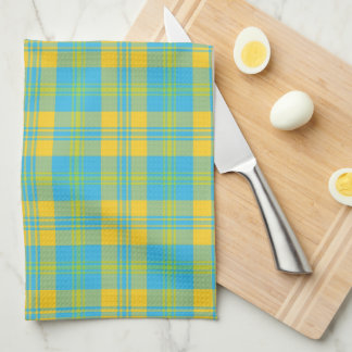 Chic Kitchen Towel: Blue, Yellow, Green Plaid Towel