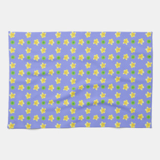 Chic Kitchen Towel: Primroses, Polkas, Blue Towel