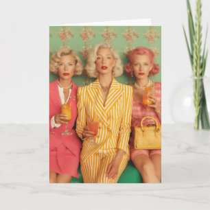 Chic Ladies Retro Cocktail Moment Card