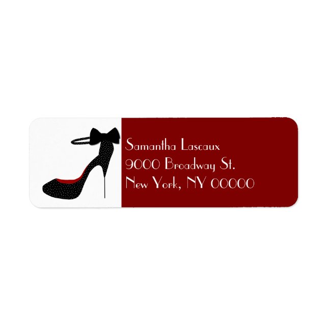 Chic Ladies Stiletto High Heel Custom Label (Front)