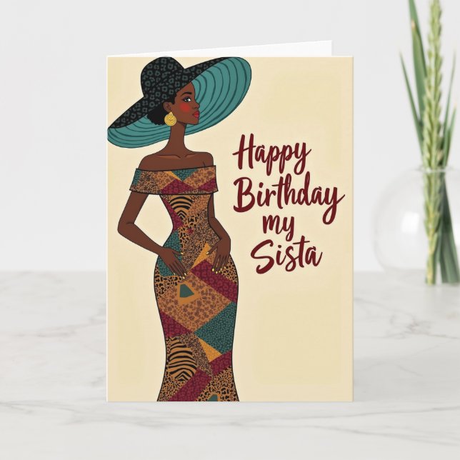Chic Lady Birthday Card (Front)