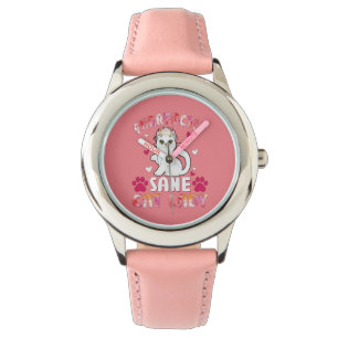 Chic Lady Cat, Purrfectly Sane Cat Lady Watch