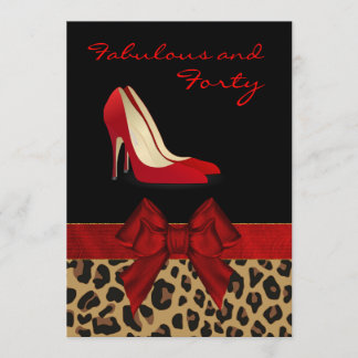 Chic Lady's Jaguar Stiletto Custom Invitation