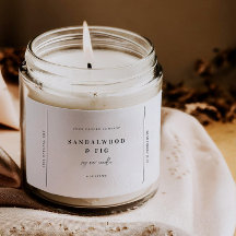 Chic Large Jar Candle Label Sticker Business Tag