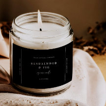 Chic Large Jar Candle Label Sticker Business Tag