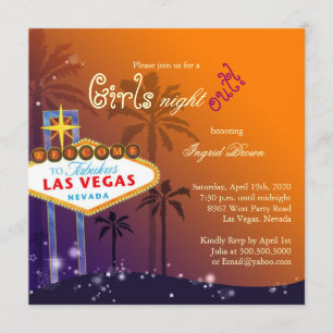 Chic Las Vegas Bachelorette Party Invitation