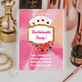 chic Las Vegas pink bachelorette party weekend Invitation