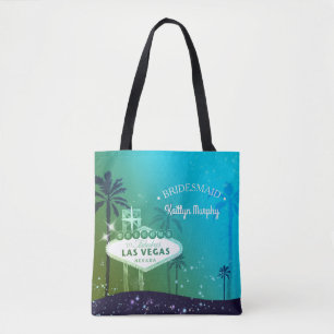 Chic Las Vegas Wedding Bridesmaid Gift Tote Bag