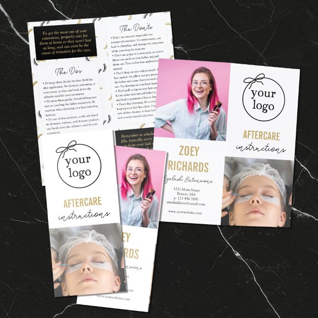 Chic Lash Extension Aftercare Instructions Brochure (Creator Uploaded)