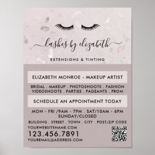 Chic Lashes Modern Beauty Makeup Artist Advert Poster