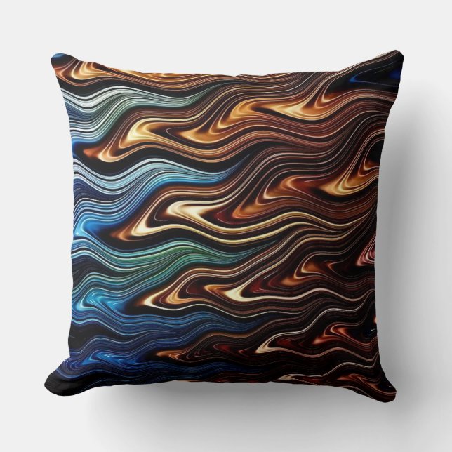 Chic Lava Style Design Throw Pillow (Front)