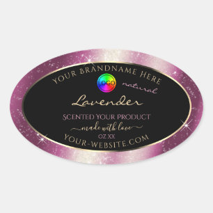 Chic Lavender Glitter Frame Product Label and Logo