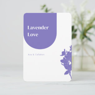Chic Lavender Love Modern Purple Wedding RSVP Card