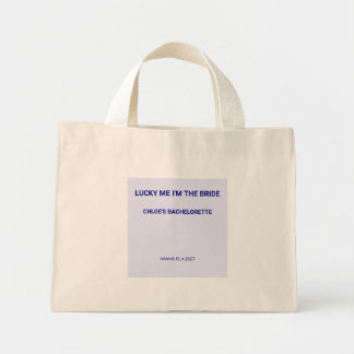 Chic Lavender Lucky Me Im The Bride Mini Tote Bag