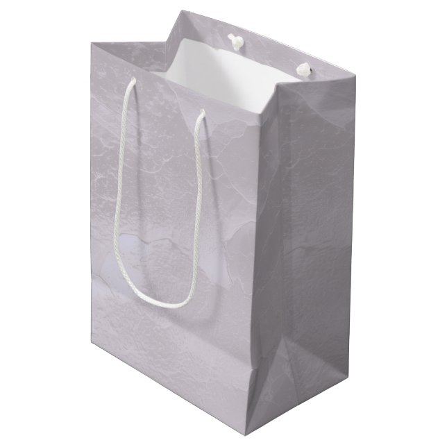 Chic Lavender Pearl Bridal Shower Medium Gift Bag (Front Angled)