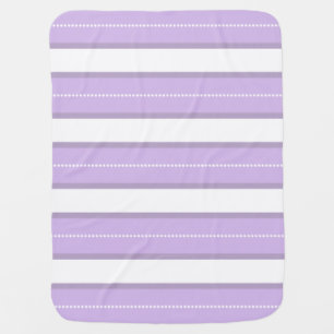 Chic Lavender Purple And White Stripes Pattern Swaddle Blanket
