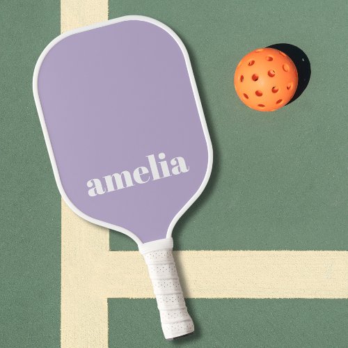 Chic Lavender Purple Monogram Pickleball Paddle