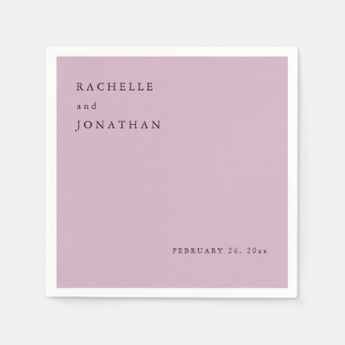 Chic Lavender White Simple Wedding Napkins