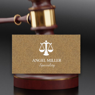 Chic lawyer cork wood business card
