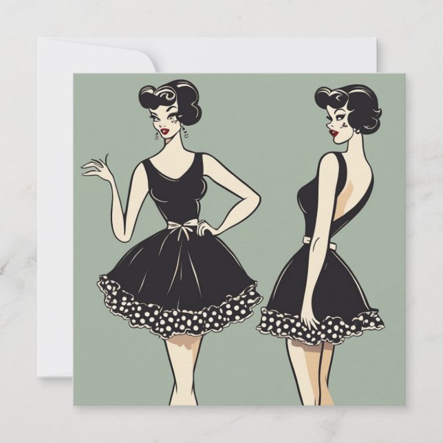 Chic LBD Card: Effortless Elegance Invitation (Front)