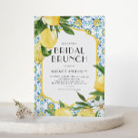 Chic Lemon Mediterranean Summer Bridal Brunch Invitation<br><div class="desc">Lemon theme bridal shower brunch invitation featuring watercolor illustrations of lemons,  lemon blossoms and Mediterranean tile pattern. Personalize by adding names,  date,  time and other details. This lemon bridal brunch invitation is perfect for summer and Mediterranean theme bridal showers.</div>