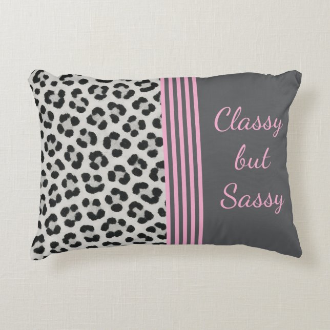 Chic Leopard Accent Pillow – Classy Girl Style (Front)