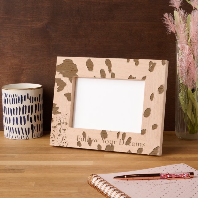 Chic Leopard Animal Print Engraved Frames (Left)