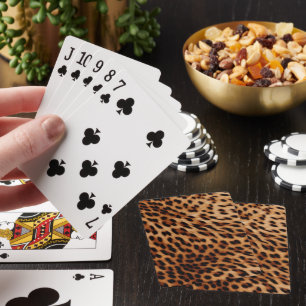 Chic Leopard Animal Print Poker Cards