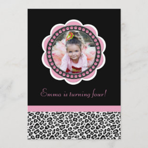 Chic Leopard Birthday Invitation