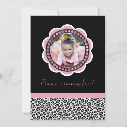Chic Leopard Birthday Invitation
