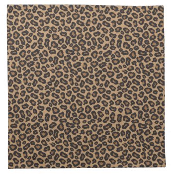 Chic Leopard Pattern Cloth Napkin by mangomoonstudio at Zazzle