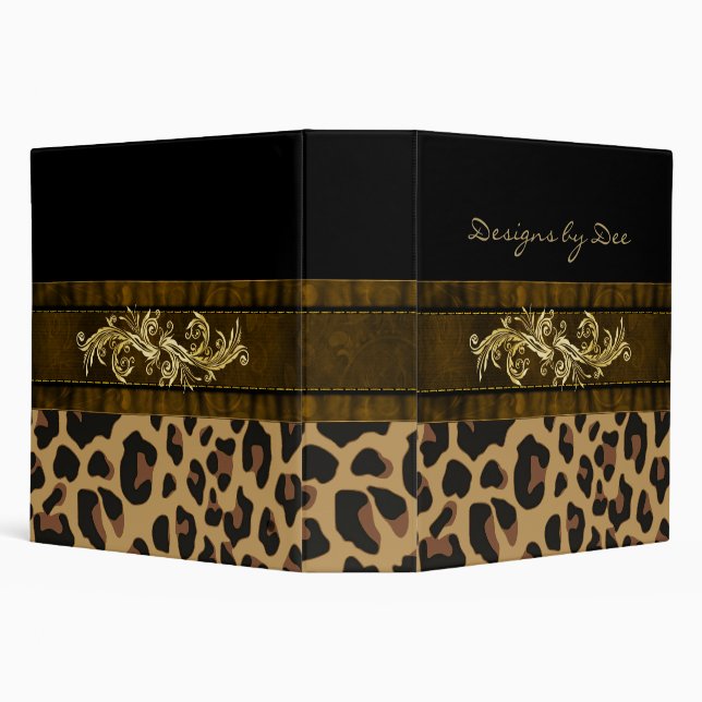 Chic Leopard Print Avery Binder (Background)