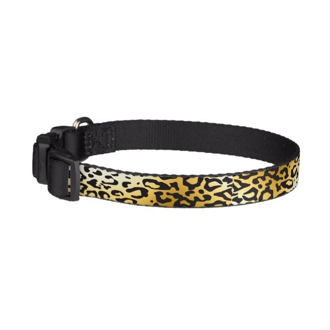 Chic Leopard Print Dog  Dog Collar (Left)