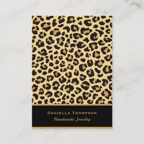 Chic Leopard Print Pattern Jewelry Earring Display Business Card