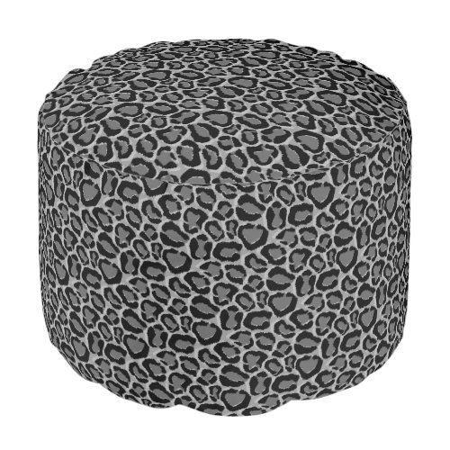 Chic Leopard Print Pouf