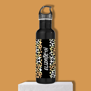 Chic Leopard Print Stainless Steel Water Bottle