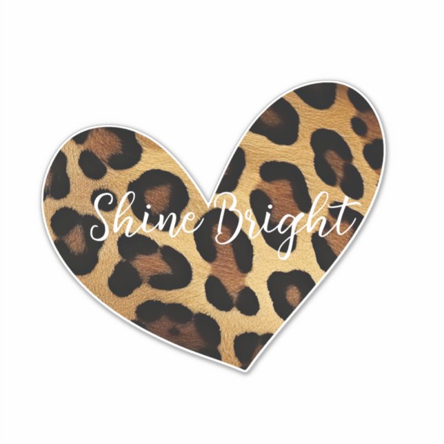 Chic Leopard Print Sticker (Front)