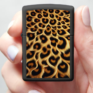 Chic leopard print zippo lighter