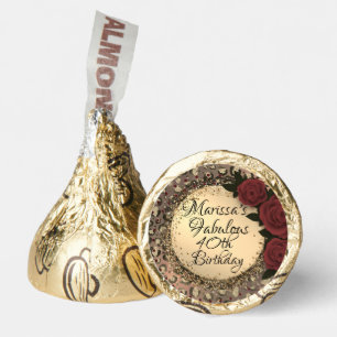 Chic Leopard Rose Fabulous 40th Birthday      Hershey®'s Kisses®