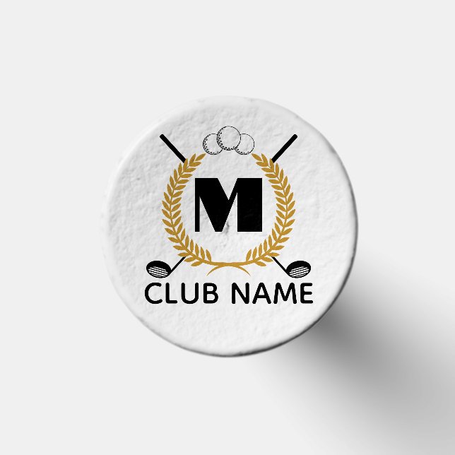 Chic Letter Monogram Initial Royal Logo Design Golf Tees (Top)