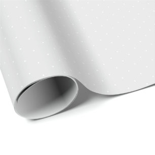 Chic light gray white tiny polka dots pattern cute wrapping paper