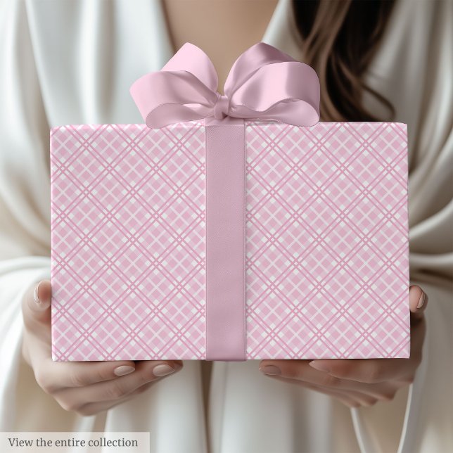 Chic Light Pink & White 60th Birthday Wrapping Paper (Chic Light Pink & White 60th Birthday Wrapping Paper)
