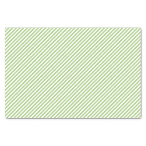 Chic Light Spring Green White Stripes Pattern Tissue Paper
